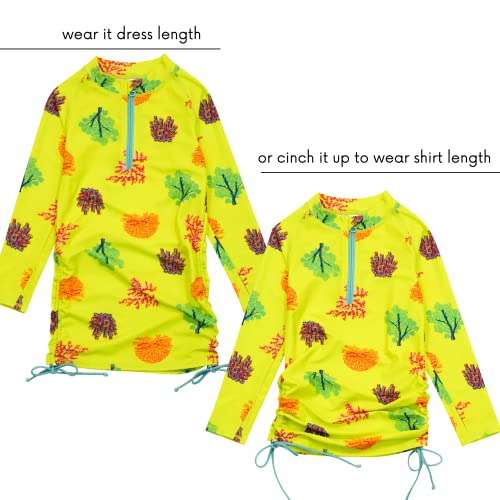 Image of SwimZip Girls' Long Sleeve Swim Dress Cover Up Swimsuit - UPF 50+ Sun Protection