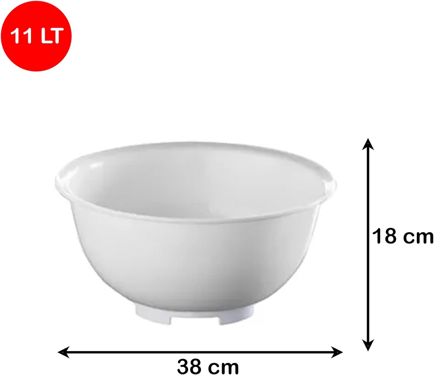 Araven 1075 Polypropylene Mixing Bowl, 11L Capacity