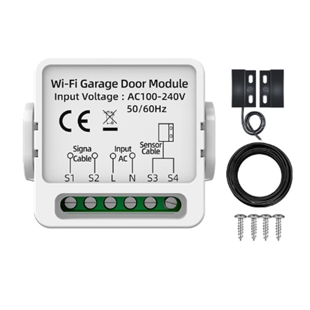 Jnchdghwa As Shown Mini Tuya Wifi Smart Garage Door Controller App/Voice Remote Control Wifi Smart Garage Door Controller Mini Garage Door Controller