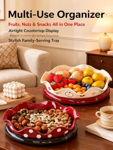 ChayWillow Rotatable Petal Fruit Tray with Draining Holes - image 4