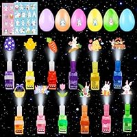 Ostergeschenke Kinder, 24 Ostereier zum Befüllen, 24 Fingerprojektionslampen mit 2 Sticker,Ostern Basteln Kinder,Ostern Deko,Zum Füllen von Oster thema Party Kindergeschenken Osterkörbe Ostereiersuche