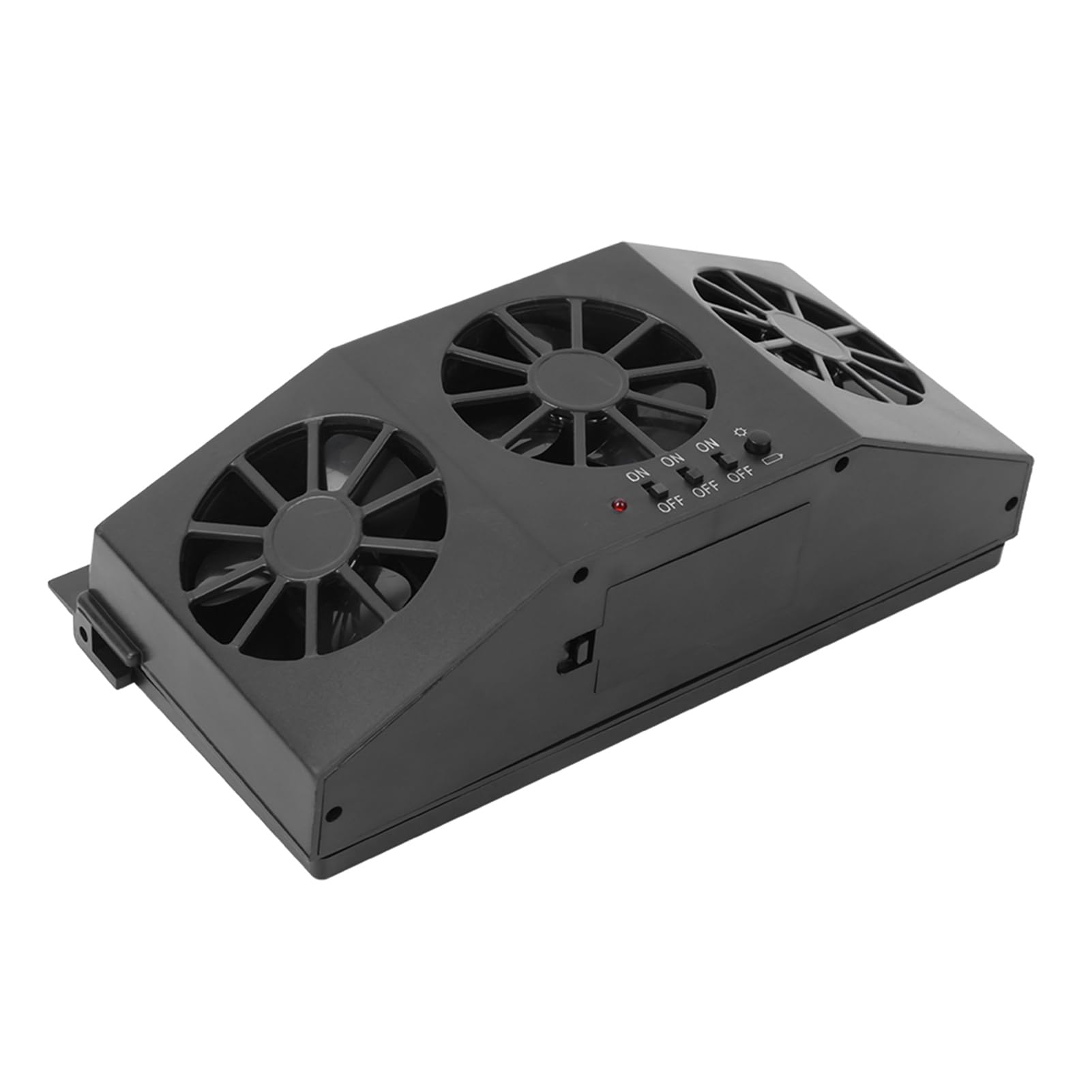 Système de Refroidissement à énergie Solaire de Ventilateur D'aération de Voiture pour L'élimination des Odeurs de Véhicule ABS Noir 21.7x11.2x6.6cm