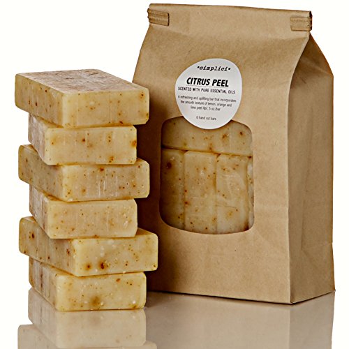 SIMPLICI Citrus Peel Bar Soap Value Bag (6 Bars)