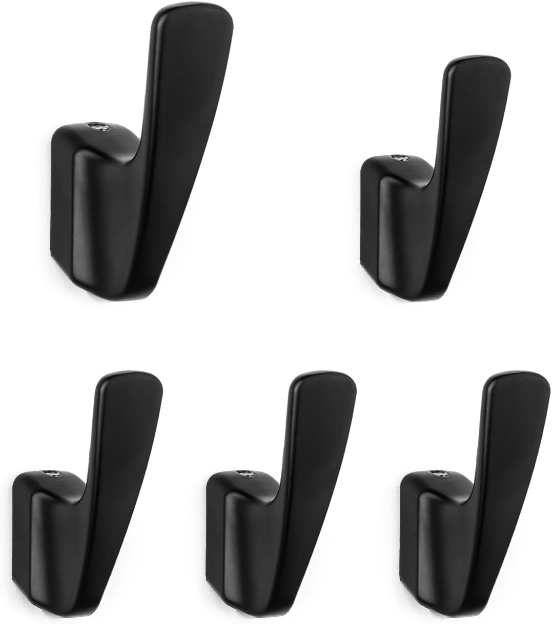 5 Pack Coat Hook,Wall Hooks,Coat Hooks Wall Mount, Metal Wall Hooks Holder for Hanging Clothes, Hats, Bags, Towels, Keys