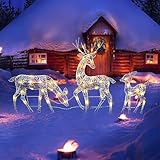 [Large utilisation] Étant utile pour décorer les cours, les jardins, les pelouses et les fêtes de Noël, le renne de Noël lumineux peut surprendre vos invités pendant les vacances, et c'est également un charmant accessoire photo.