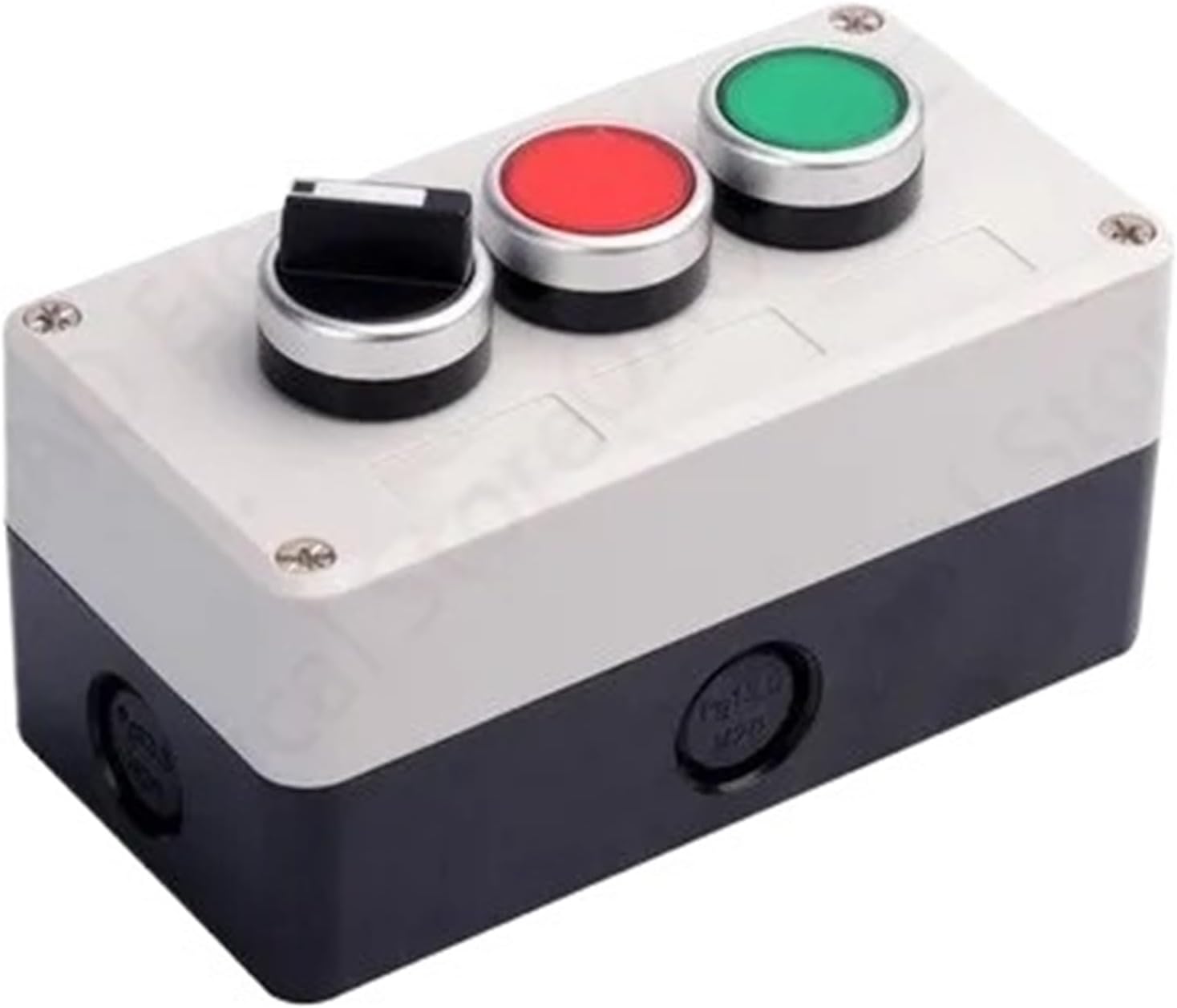 Button switch control box plastic hand-held self starting button waterproof box electrical industrial emergency stop switch i(Pink)