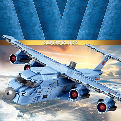 LAKIOMZ Technic Y-20 Transportflugzeug Modell 1083pcs Baustein Militär Transport Flugzeug Armee Waffe Soldat Ziegel… – Bild 4