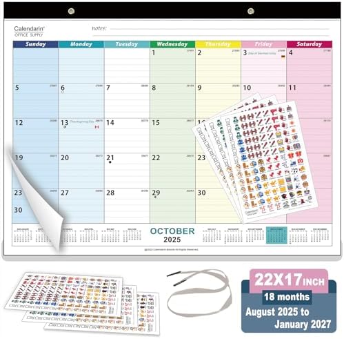 Super Large Desk Calendar 2026 for Canada, 22x17 Inch 18-Month fr...