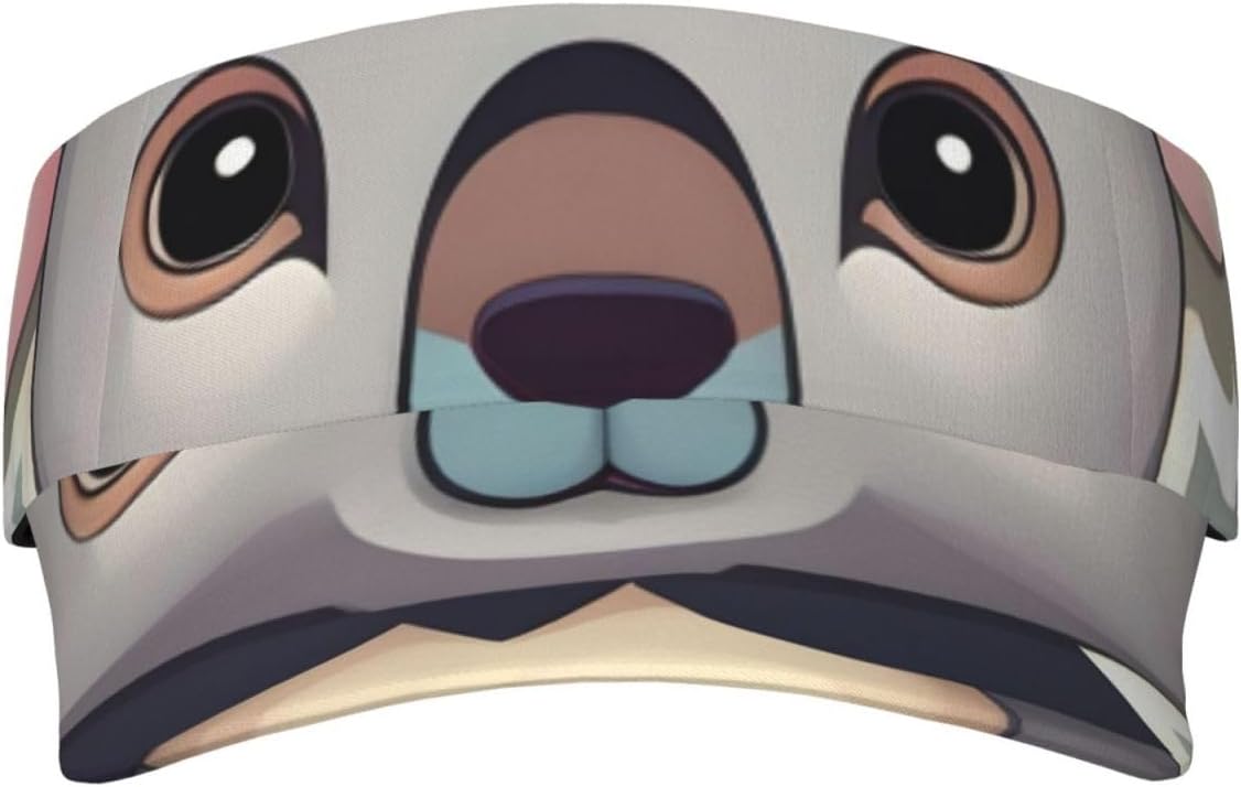 Lovely Koala Print Sports Sun Visor Men Women Lightweight Cooling Stretchy Visor Hat for Running, Tennis, Golf Black