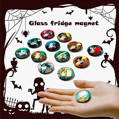 12 imanes decorativos de calavera para refrigerador de vidrio 30mm miniatura 2