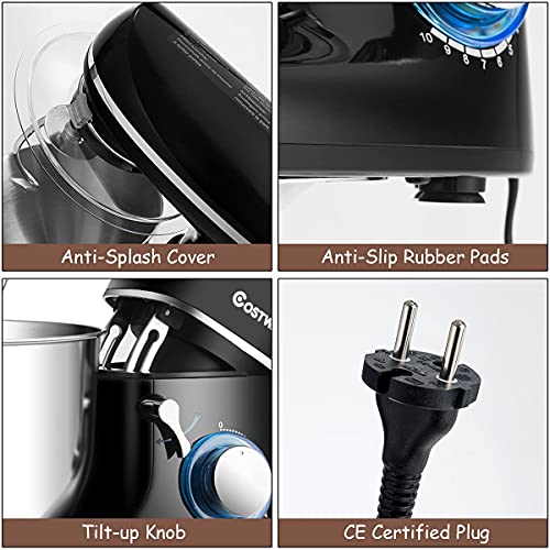 GIANTEX Küchenmaschine 1300W, Rührmaschine Knetmaschine mit 5,5 L-Rührschüssel, 10-stufige Geschwindigkeit Teigmaschine… – Bild 8