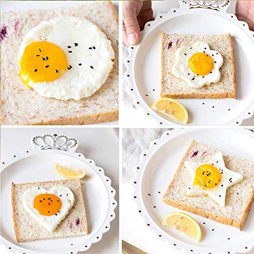 Non Stick Silicone Egg Ring,5-Pack Egg Cooking Rings with Oil Brush & Pancake Shovel,Egg Mold Rings for Fried Egg McMuffin Sandwiches,Frying Eggs,Breakfast Household Kitchen Cooking Tool Omelette - Thumbnail 5