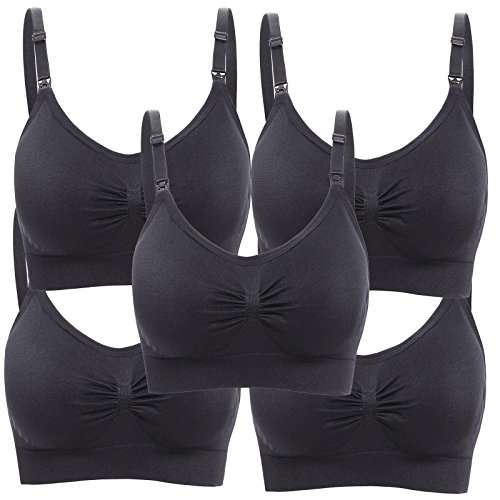 Image of Womens Seamless Nursing Bra Sleeping Maternity Bralette for Breastfeeding Pack of 3