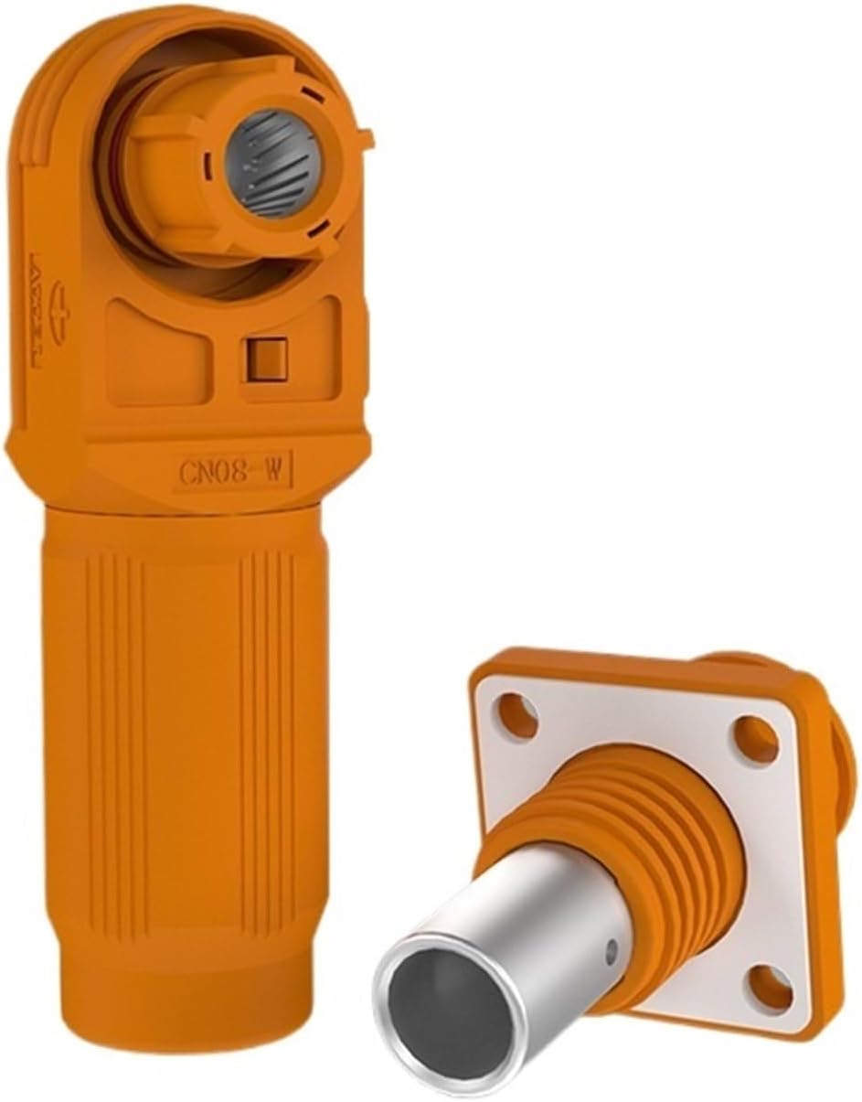 8mm 200A Single core Energy Storage Connector Crimped high Current Industrial and Commercial Energy Storage Cabinet Connector Waterproof Version(200ABlack Crimped Plug Socket)