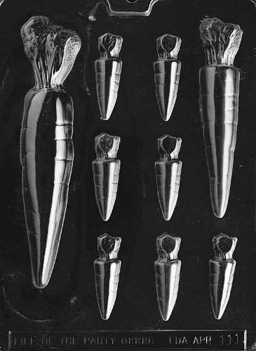 CARROTS (ASSORTMENT) CHOCOLATE CANDY MOLD by SweetMolds