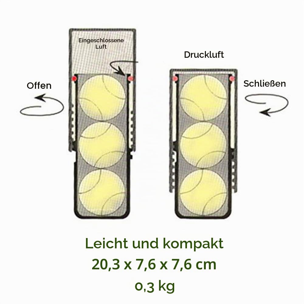 Gexco Tennis Ball Saver - Pressurized Tennis Ball Storage That Keeps Balls Bouncing Like New