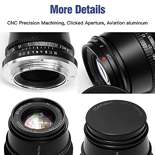 TTArtisan 35mm F1.4 APS-C Manual Focus Lens for Nikon Z Mount Camera Accessory Compatible Like Z50 Black - Image 3