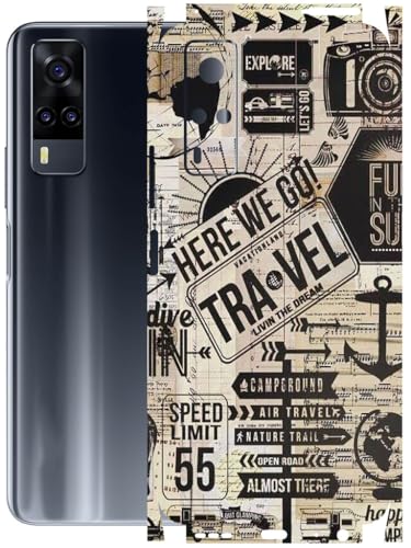 Image of AtOdds - Full Body Back Screen Guard Protector Film - Lamination Wrap Skin Sticker Compatible with VIVO Y31 | Scratchproof Matte Finish (Explore)