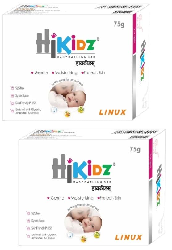 Hikidz Baby Bathing Bar - 75 gm, Pack Of 2-image-33