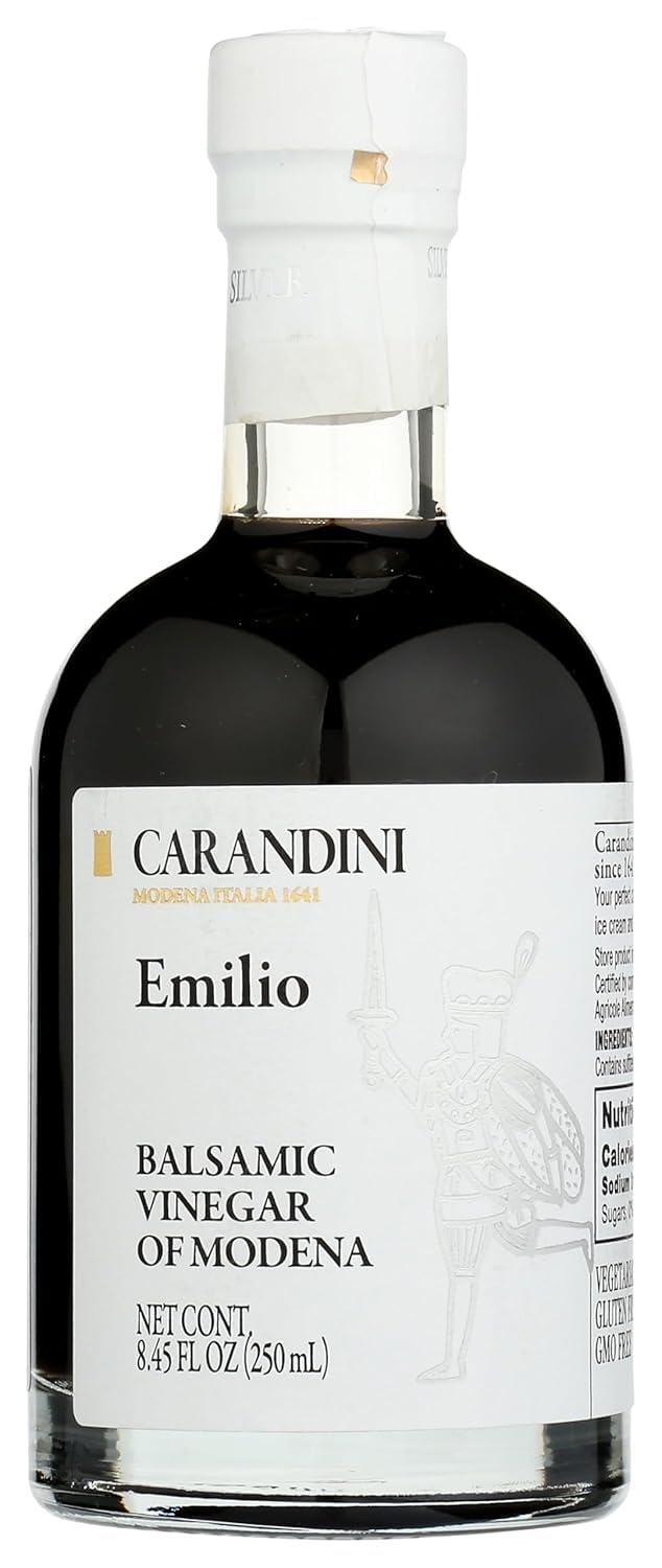 Carandini Emilio Silver Balsamic Vinegar of Modena PGI Premium Italian Vinegars | Made in Italy - 8.45 fl oz
