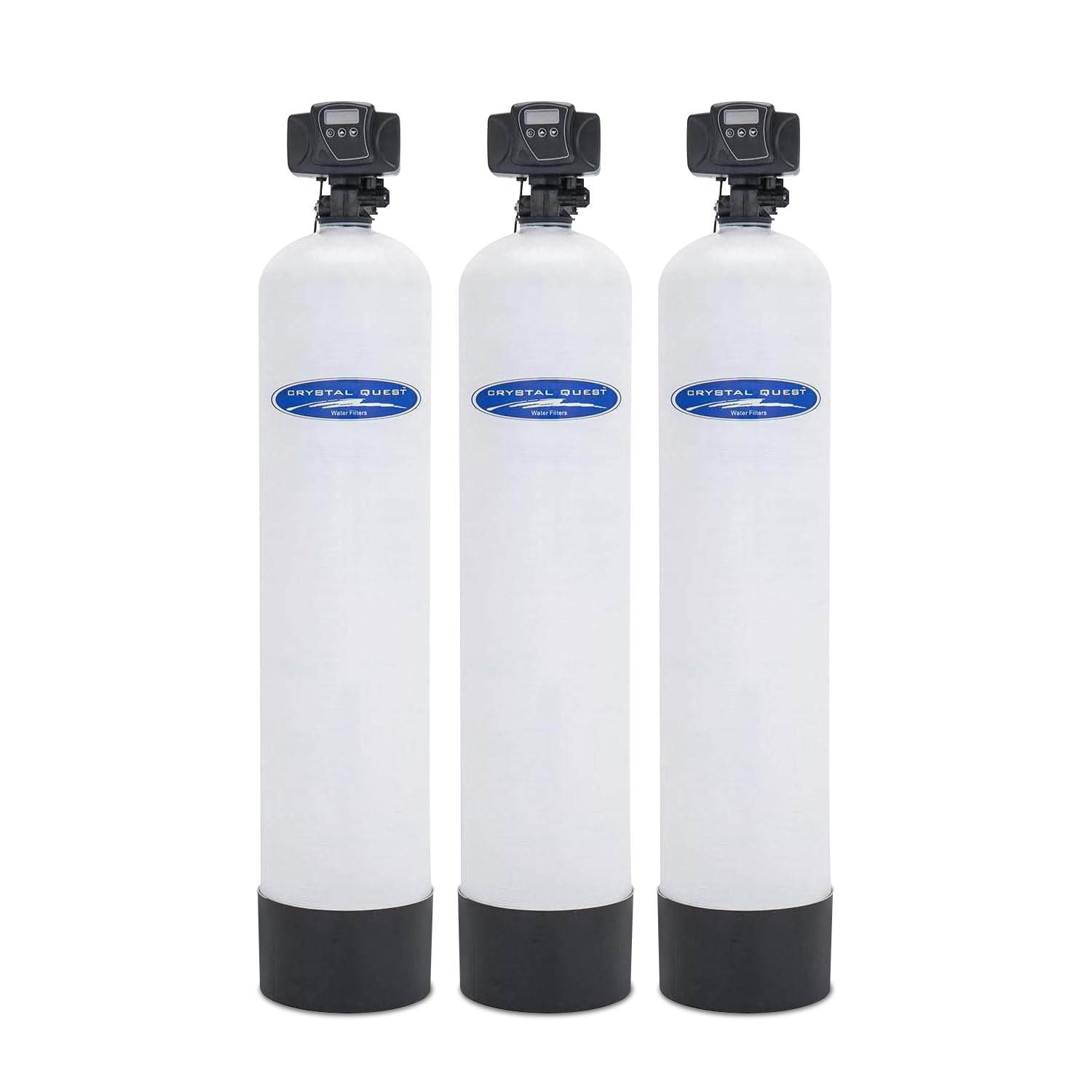 Crystal Quest Smart Fluoride Softener Whole House Inline Water Filter Fiberglass Automatic Backwash