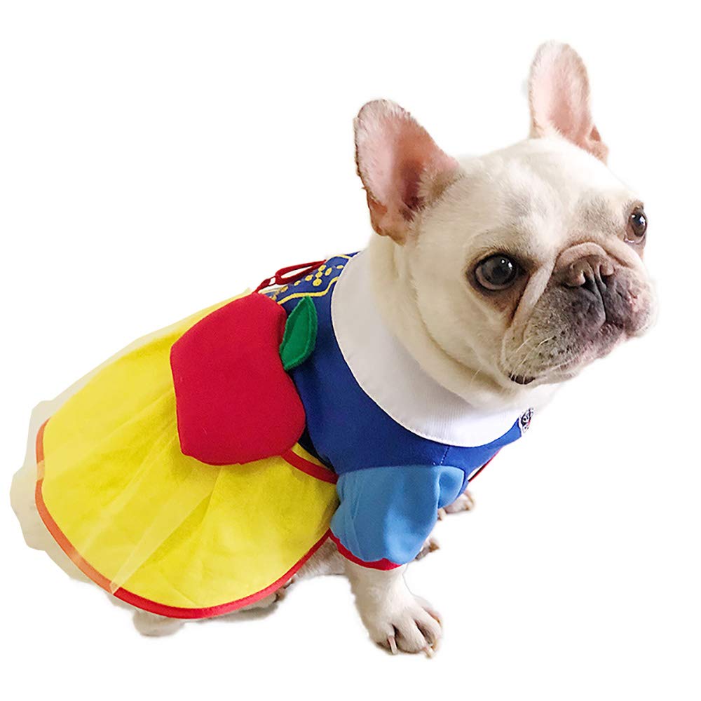 Amazon | PP&DD 犬服 コスチューム 白雪姫風 レーススカート リンゴ