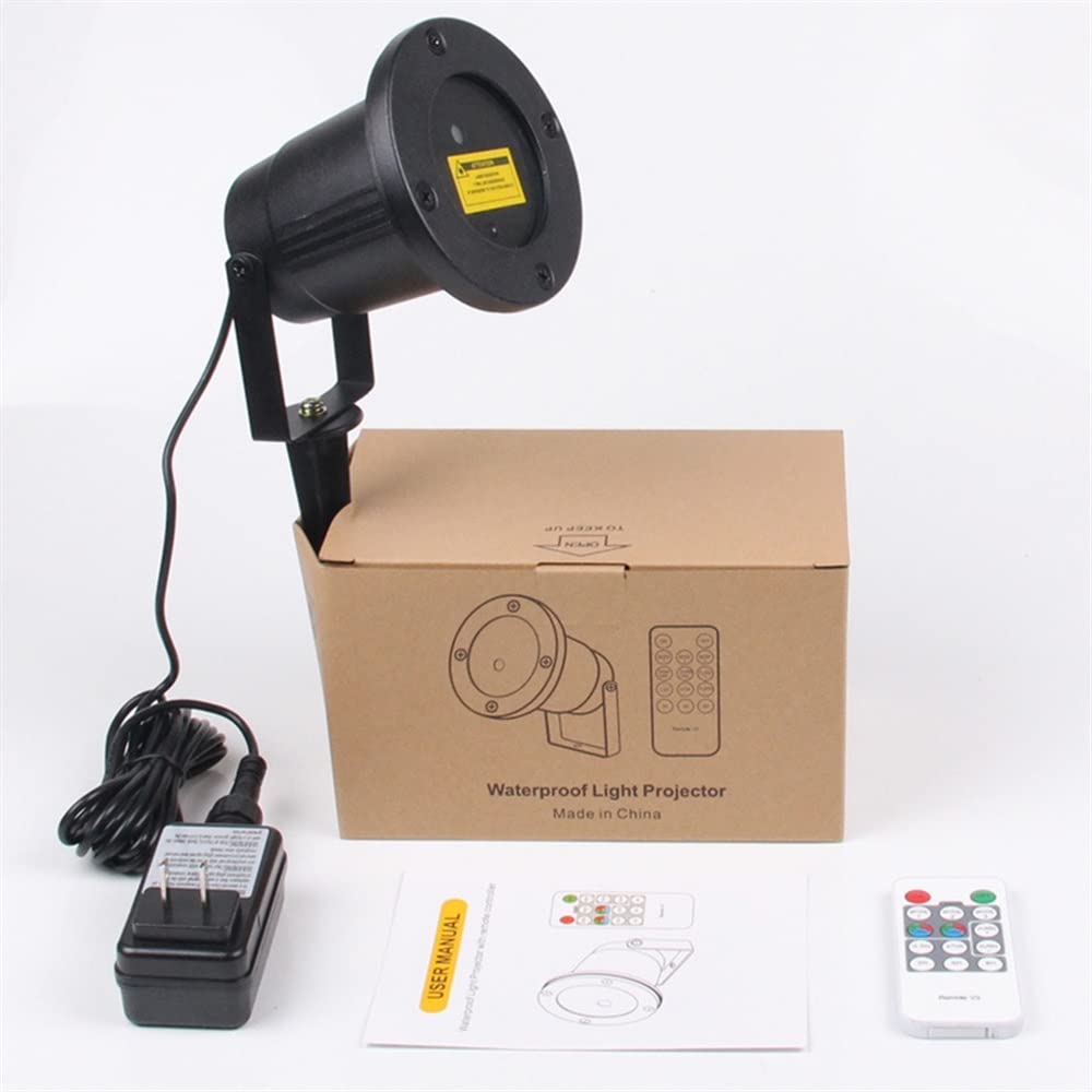 SAKEMA Proyector de luz de Navidad Remoto, luz LED Verde y Roja, Exterior, Proyector de Proyección de Luz de Estrella, Decoración de Fiestas y Vacaciones