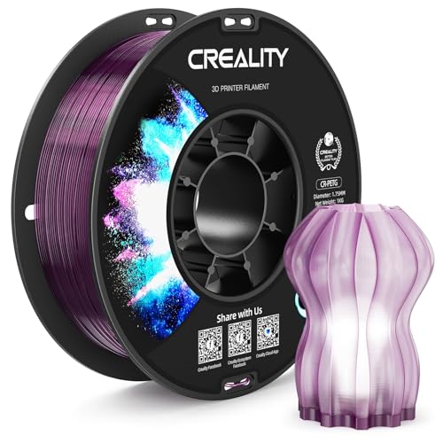 CREALITY PETG Filament 1.75mm 3D Printer Filament, 1kg (2.2lb) Neatly Wound Spool, Dimensional Accuracy ±0.03mm, Fit for Ender, Bambu Lab, ELEGOO FDM Printers, Translucent Purple