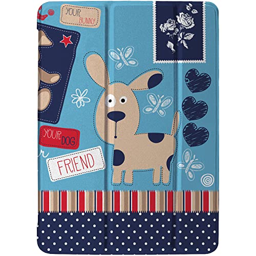 Image of DuraSafe Cases iPad 2nd 2011 3rd 4th Gen 2012-9.7 Inch [ iPad 4 iPad 3 iPad 2 Old Model ] MC705HN /A MD328HN /A MD333HN /A MD510HN /A Ultra Smart Auto Sleep /Wake Printed PC Cover - Puppy Friend