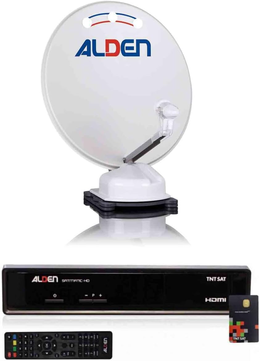 Alden Pack Orbiter 65 Parábola Auto + Receptor Satélite SATMATIC HD TNTSAT