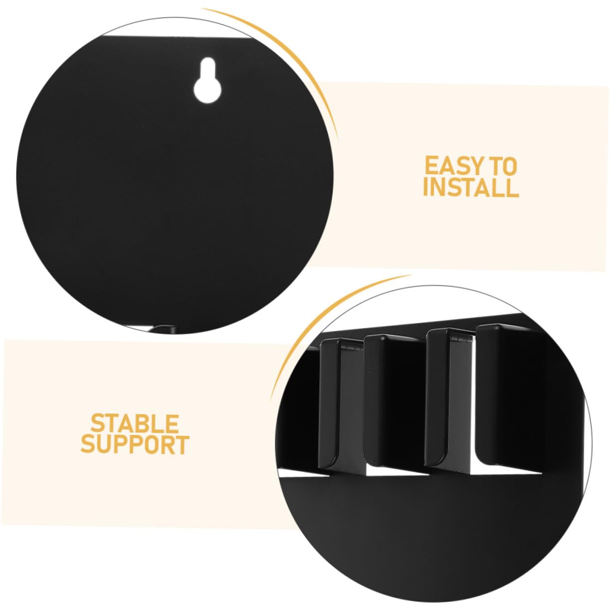 LIFKOME 3 Piezas Soporte para Cortapelos Eléctrico de Peluquería Organizador Pared Estante para Herramientas de Barbería Negro Compatible con Múltiples Modelos