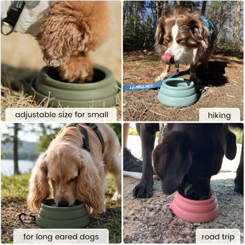 OHMO Spill Proof Collapsible Dog Bowl, 24oz Portable Dog Water Bowl - Image 4