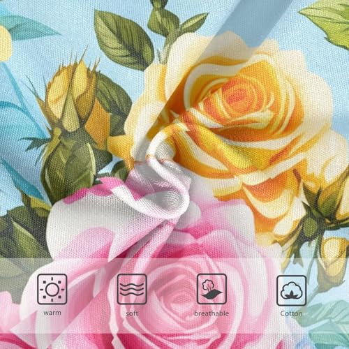 Durable Toddler Girls Underwear 2t Cotton Little Girl Panties Vintage Colorful Floral Blue Briefs Underpants3