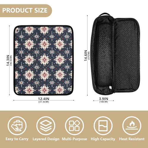 Bolsa organizadora de viaje para herramientas de cabello Boho Bohemian Marble resistente al calor para planchas y rizadores, accesorio portátil miniatura 4