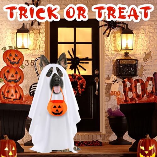 Disfraz de Fantasma para Perro Grande miniatura 6