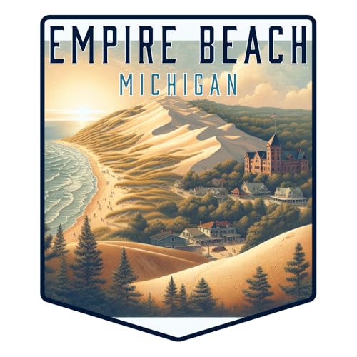 Empire Beach Michigan Pentagon Shield Souvenir - 3-Inch Vinyl Sticker