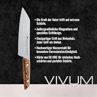 F. DICK Allzweckmesser VIVUM 18 cm - rostfrei, Klinge extra scharf, 58 HRC, Universalmesser Birkenholz Designgriff komfortabel - Spezialstahl Küchenmesser - Profi Messer Made in Germany - 83644182H – Ansicht 3