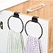 Produktbild Handtuchständer Handtuchhalter 2 Stück über der Tür dunkelbraune Schmiedeeisen Retro rustikale Gusseisen Runde hängende Bad Küche Ring
