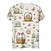 Women's Short Sleeve Round Neck Loose Tops Fashion 2026 Summer Shirts Easter Printed Dressy Casual Blouse T Shirt