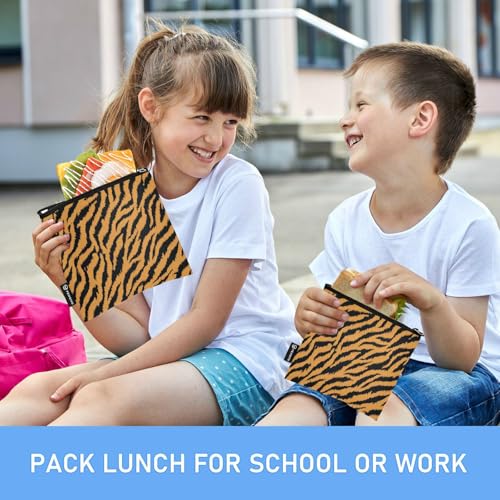 Bolsa reutilizable para snacks con diseño animal 3 unidades miniatura 6