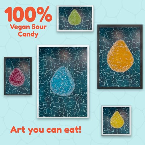 Gummy Gallery Vegan Sour Gummies, Joel Mesler Edition, Soft Chewy Candy with Assorted Fruit Flavors, Non-GMO & No Preservatives, Collectible Art Box for Snacking & More, 4.5 oz - image 5