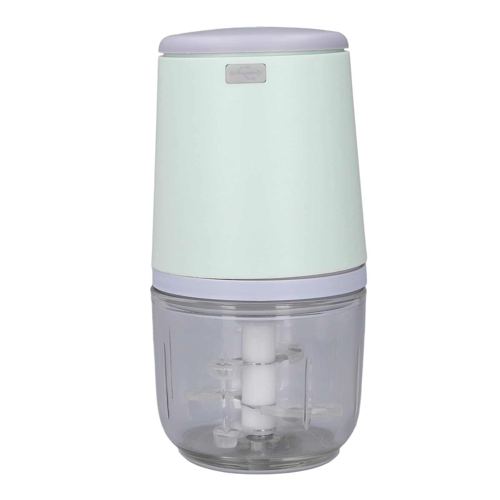 Mini Procesador de Alimentos Inalámbrico, Picador Eléctrico Inalámbrico para Verduras, Frutas, Carne, Ajo, Fabricante Portátil de Alimentos para Bebés, Capacidad de 300 Ml, Fácil