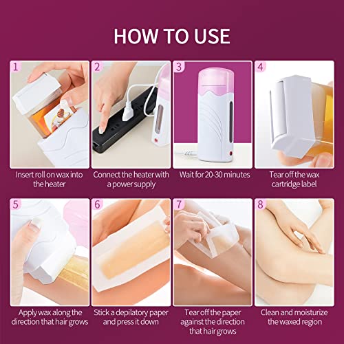 Image of Roll On Wax Warmer For Hair Removal Wax Roller Wax Heater