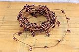 Burgundy Pip Berry Single Ply Garland 18' Country Primitive Floral Craft Décor