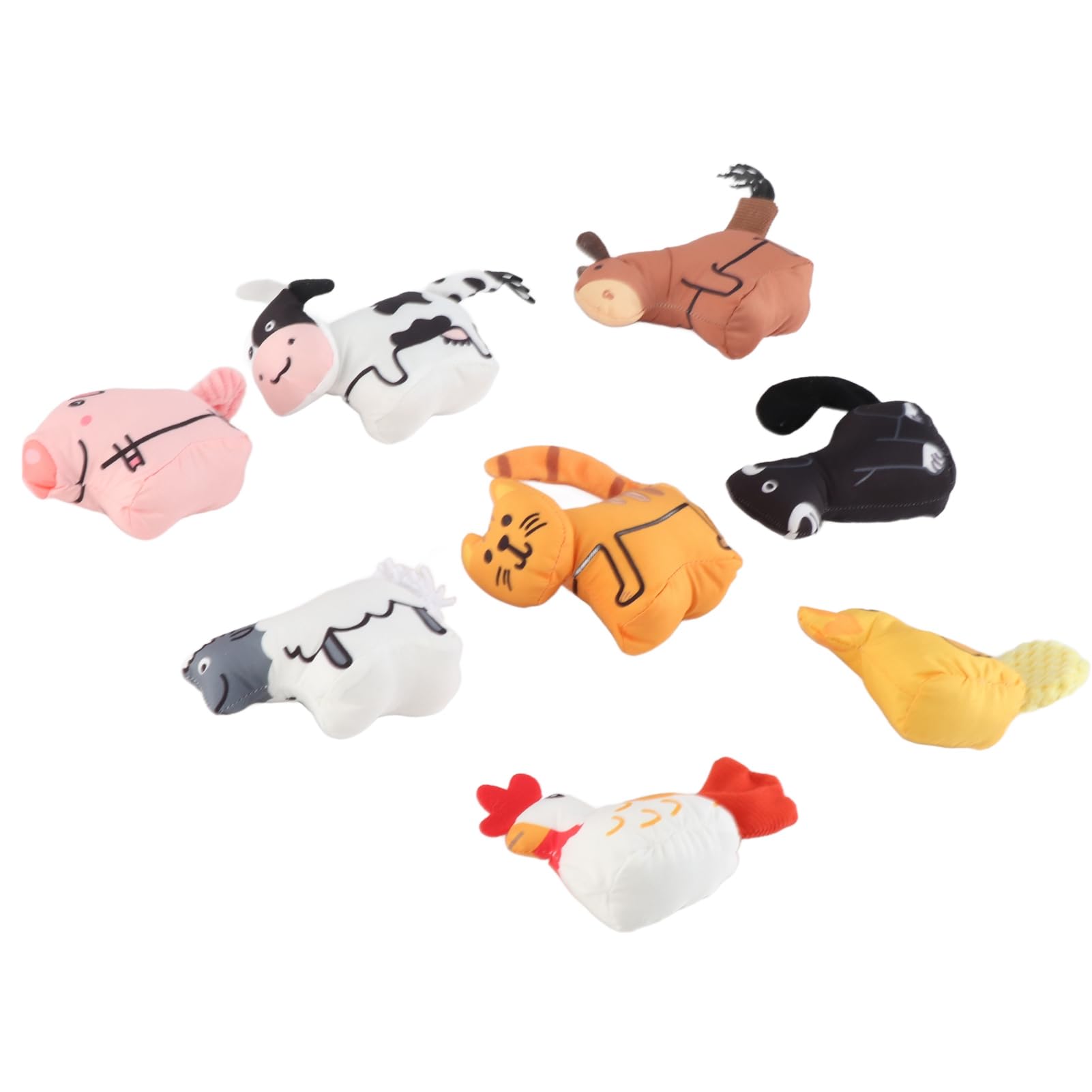 Weiches Pädagogisches Stoffbuch-Spielmatten-Set für Babys mit Tierpuppen, Entwicklung der Hand-Auge-Koordination, ab 0 Monaten, Wollstoff (B)