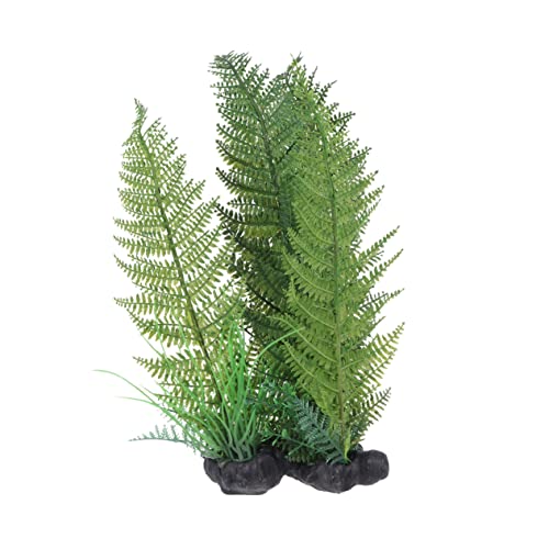 Alipis Simulated Decor Artificial Grass for Reptile Tank Pet Nest Decoration for Turtles and Fish Realistic Green Plant Accent for Home Ornament