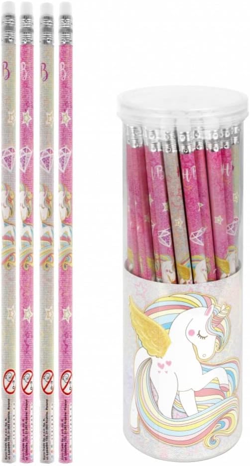 Unicorn Pencils with Eraser 16 Piece Set Party Bags