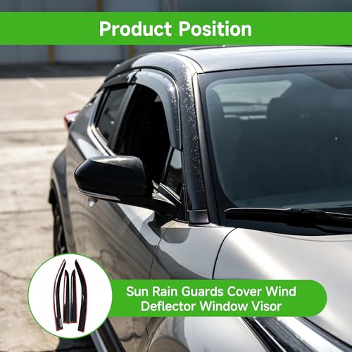 Image of munirater Side Window Visors Deflectors Rain Guard Replacement for 2017-2020 Toyota C-HR CHR