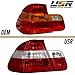 DEPO 02-05 E46 4D Tail Lights - OE Euro Style Clear Rear Tail Lamps Set (Left + Right, Inner + Outer) Compatible with 2002-2005 BMW E46 3 Series 4 Doors Sedan (Red/Clear Lens, Total 4 Pieces)