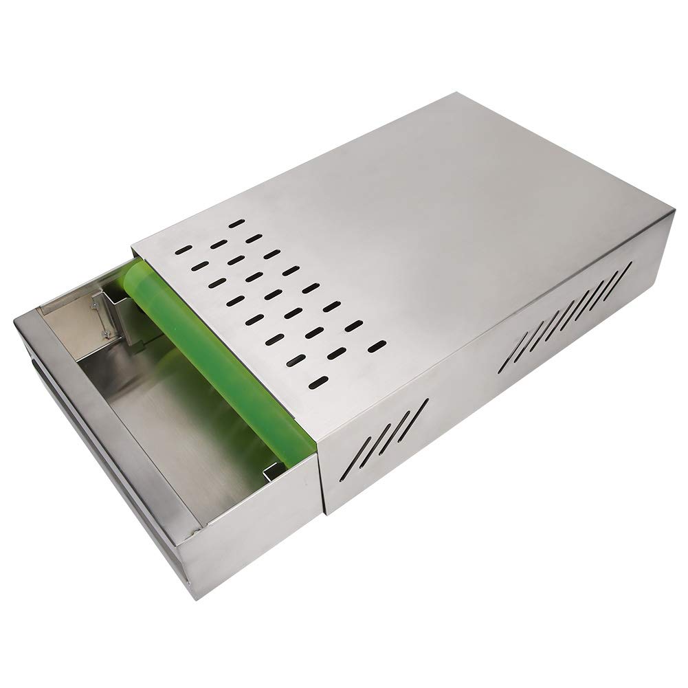 Kommerzieller Schubladentyp, Behälter für Kaffeepulver, Eimer mit Gummistange, Rutschfeste Matte für Café, Büro, Küche, 2,5 L Fassungsvermögen (SILVER)